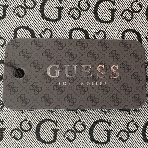 NWT New GUESS Black Rothenberg Monogram Clutch/Wristlet Bag Purse - Picture 4 of 6